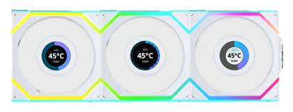 Lian Li UNIFAN SL Wireless LCD Reverse Case Fan 120mm 3τμχ Λευκό