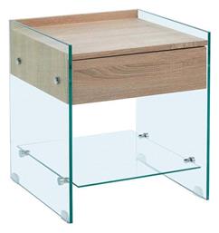 Glasser Wood Γυάλινο Καφέ 45x45x50cm ΕΜ840,1