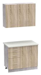 Festa I Σετ Ντουλάπια Κουζίνας Κρεμαστά & Δαπέδου με Πάγκο Εργασίας 100x60x85εκ.