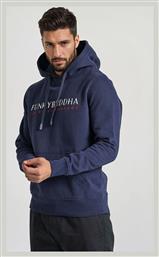 Funky Buddha Φούτερ με Κουκούλα Navy Μπλε