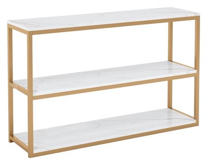 Ραφιέρα Δαπέδου Sarmi 110x35x85εκ. Χρυσή-λευκή