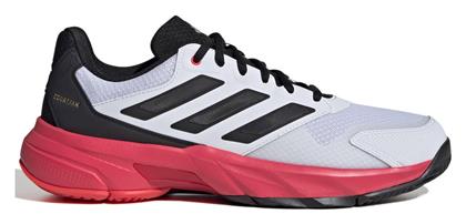 adidas Courtjam Control 3 Ftwr Ανδρικά Παπούτσια Τένις για Χωμάτινα Γήπεδα Λευκά