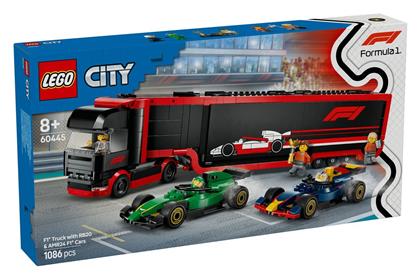 Lego City F1® Truck with RB20 & AMR24 F1® Cars για 8+ Ετών 1086τμχ
