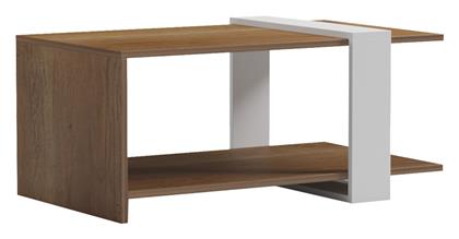 Τραπεζάκι Σαλονιού Masasi 80x50x35cm Φυσική-λευκή Απόχρωση