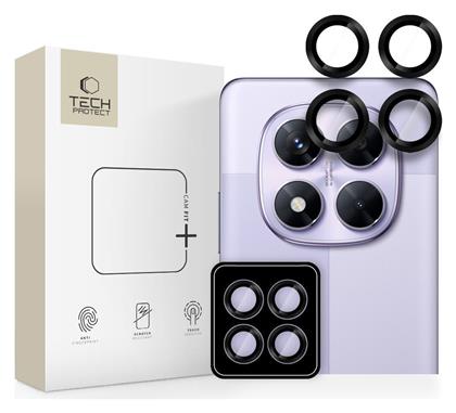 Tech-Protect Camring Pro+ Προστασία Κάμερας Tempered Glass Μαύρο για το Redmi Note 14 Pro 5G / Poco X7