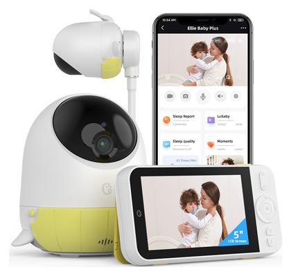 Ellie Baby Plus Ασύρματη Ενδοεπικοινωνία Μωρού με Κάμερα & Οθόνη 5'' , Αμφίδρομη Επικοινωνία & Νανουρίσματα