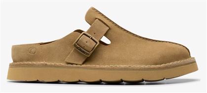 Clarks Δερμάτινες Χειμερινές Ανδρικές Παντόφλες Καφέ από το ProjectShops
