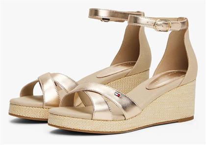 Tommy Hilfiger Καλοκαιρινές Γυναικείες Πλατφόρμες Χρυσές