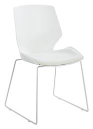Καρέκλα Επισκέπτη Genuine σε Λευκό Χρώμα 47x52x85cm