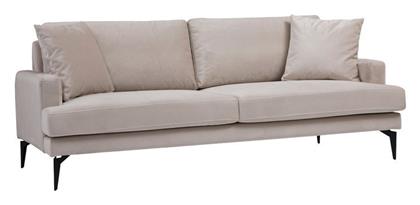 Fortune Διθέσιος Καναπές Βελούδινος 175x90x88εκ. Μπεζ-μαύρο