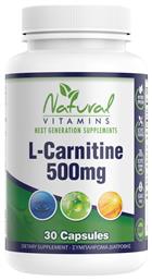Natural Vitamins L-Carnitine 500mg 30 κάψουλες