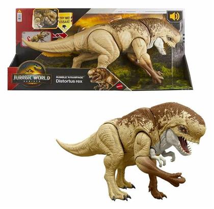 Φιγούρα Δράσης Jurassic World Rebirth Rumble N Rampage Distortus Rex Jurassic World με Ήχους 10εκ.
