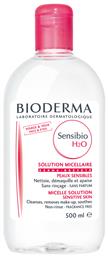 Bioderma Micellar Water Ντεμακιγιάζ Sensibio H2O για Ευαίσθητες Επιδερμίδες 500ml