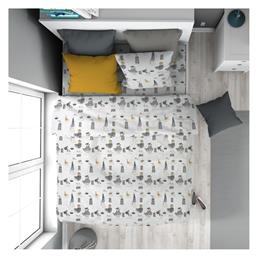 Dimcol Παιδικό Πάπλωμα Μονό White-grey 160x240εκ.