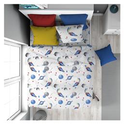 Dimcol Παιδικό Πάπλωμα Μονό White-blue 160x240εκ.