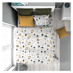 Dimcol Παιδικό Πάπλωμα Μονό White-green 160x240εκ.