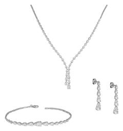 Σετ Κοσμημάτων από Λευκόχρυσο 14K