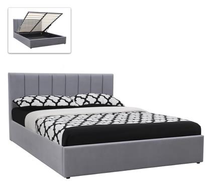 Renata Κρεβάτι Υπέρδιπλο με Αποθηκευτικό Χώρο για Στρώμα 160x200cm Γκρι