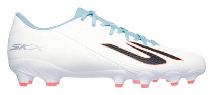 Skechers Ποδοσφαιρικά Παπούτσια με Τάπες Λευκά