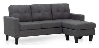 Liana Γωνιακός Καναπές Υφασμάτινος 185x126x84εκ. Dark Grey