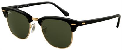 Ray Ban Clubmaster Γυαλιά Ηλίου με Μαύρο Κοκκάλινο Σκελετό και Πράσινο Φακό RB3016 W0365