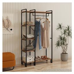 Aithrio Κρεμάστρα Δαπέδου από Μέταλλο Μαύρη 16x90cm