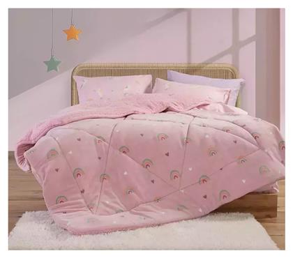 Nef-Nef Homeware Παιδικό Κουβερτοπάπλωμα Μονό Unicorns Style Ροζ 160x220εκ.
