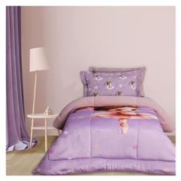 Das Home Παιδικό Κουβερτοπάπλωμα Μονό με Γέμιση Hollowfiber Cute Ballerina Pink, Purple 160x220εκ.