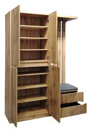 Zomie Έπιπλο Εισόδου με Παπουτσοθήκη Oak Απόχρωση 131x41.5x180.4εκ.