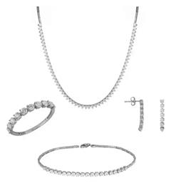 Σετ Κοσμημάτων από Λευκόχρυσο 14K