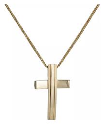 Χρυσός Σταυρός 14Κ Διπλής Όψης