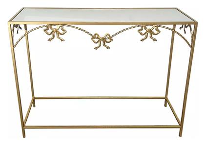 Frensia Κονσόλα Μεταλλική Χρυσή Απόχρωση Μ100xΠ30xΥ80εκ.