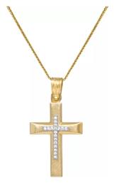 Χρυσός Σταυρός 14Κ Διπλής Όψης