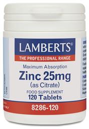 Lamberts Zinc (as Citrate) 25mg 120 ταμπλέτες