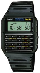 Casio Calculator Ψηφιακό Ρολόι Μπαταρίας με Μαύρο Καουτσούκ Λουράκι