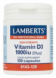 Lamberts Vitamin D3 Βιταμίνη 1000iu 120 κάψουλες