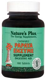 Nature's Plus Papaya Enzyme χωρίς Γλουτένη 180 μασώμενες ταμπλέτες