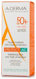A-Derma Mattifying Fluid Protect AC SPF50 Αντηλιακή Κρέμα