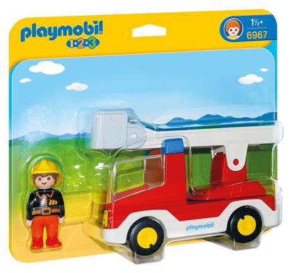 Playmobil 123 Πυροσβέστης με Κλιμακοφόρο Όχημα για 1.5 ετών