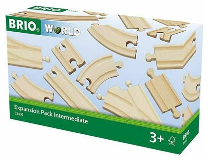 Brio Toys Expansion Pack Intermediate Ράγες Σιδηρόδρομου για 3+ Ετών